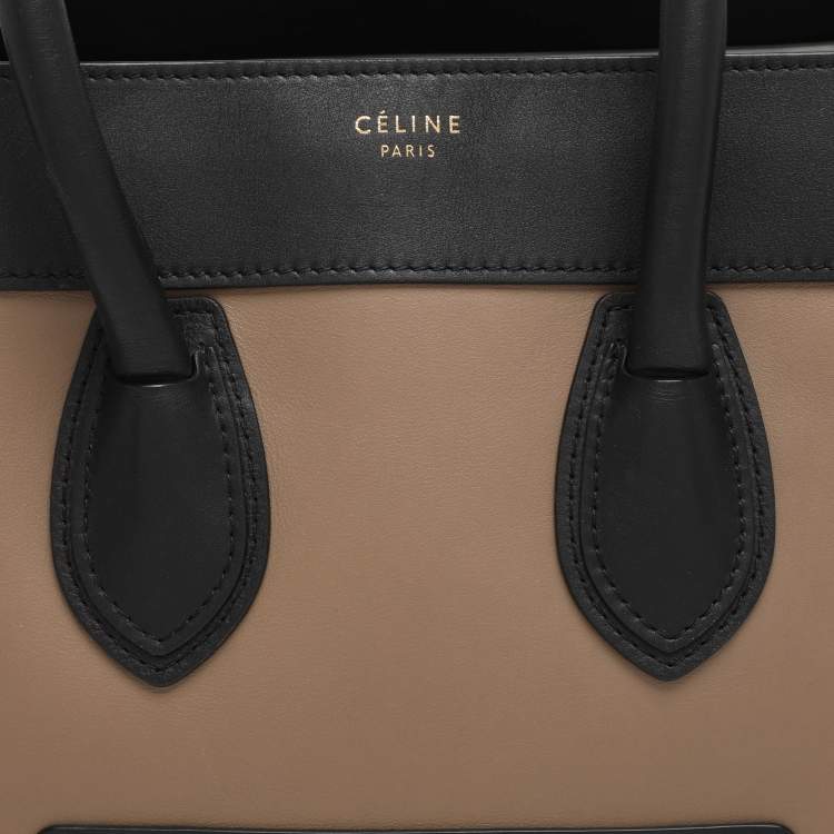 مملوكة مسبقًا Celine Multicolor Leather and Suede Mini Luggage Tote