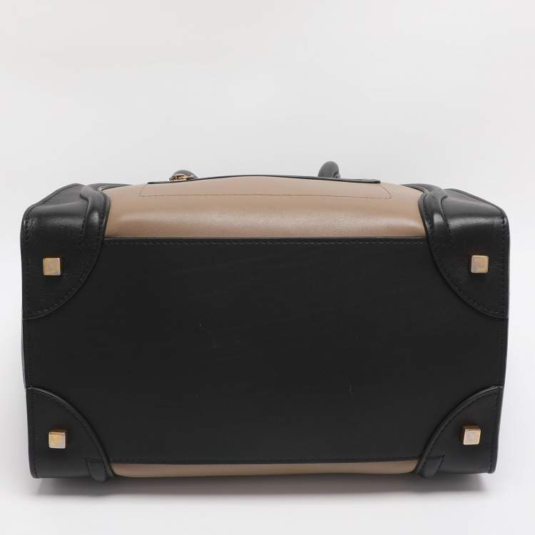 مملوكة مسبقًا Celine Multicolor Leather and Suede Mini Luggage Tote