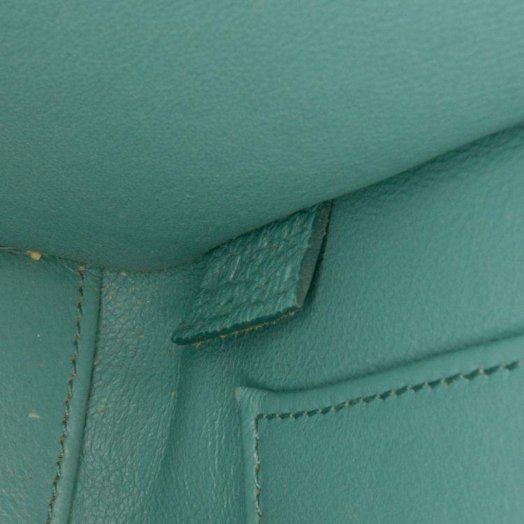 Pre Owned Celine Blue Nano Goatskin Luggage Tote