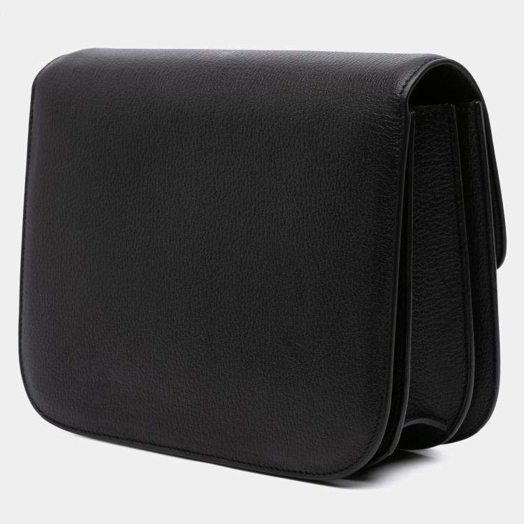 Pre Owned Celine Black Medium Calfskin Classic Box