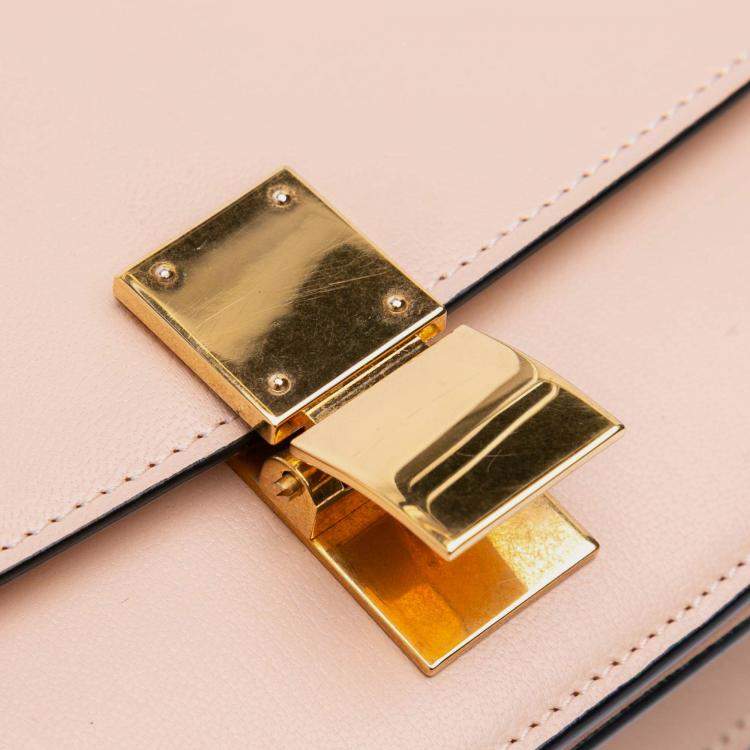 Pre Owned Celine Pink Small Liege Calfskin Classic Box