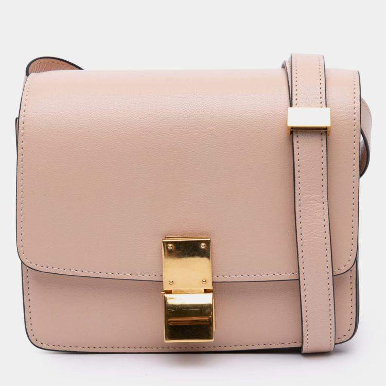 Pre Owned Celine Pink Small Liege Calfskin Classic Box