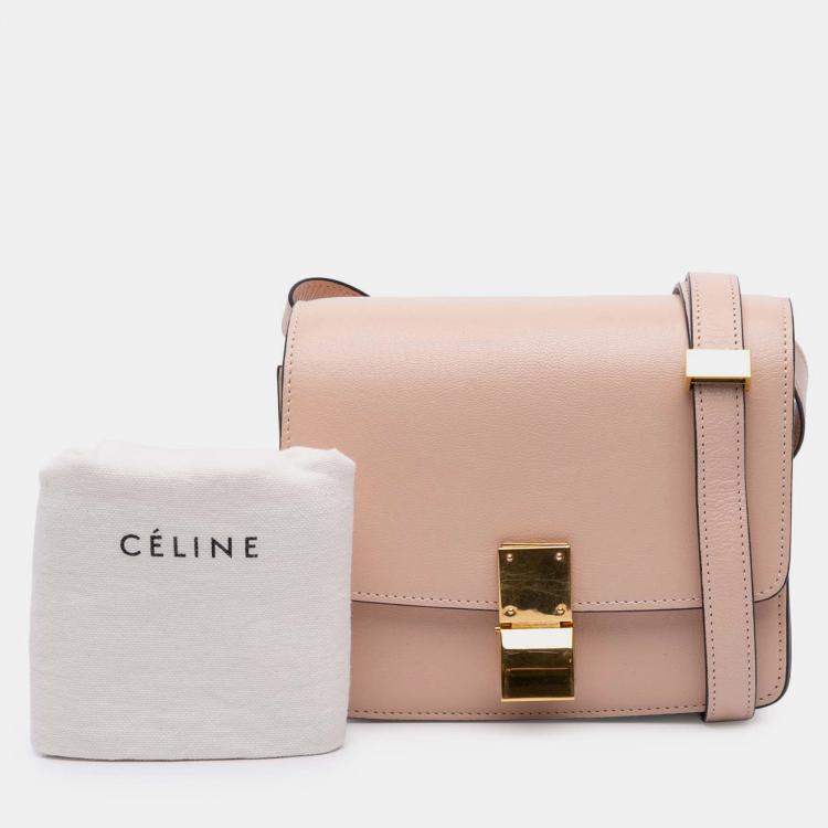 Pre Owned Celine Pink Small Liege Calfskin Classic Box
