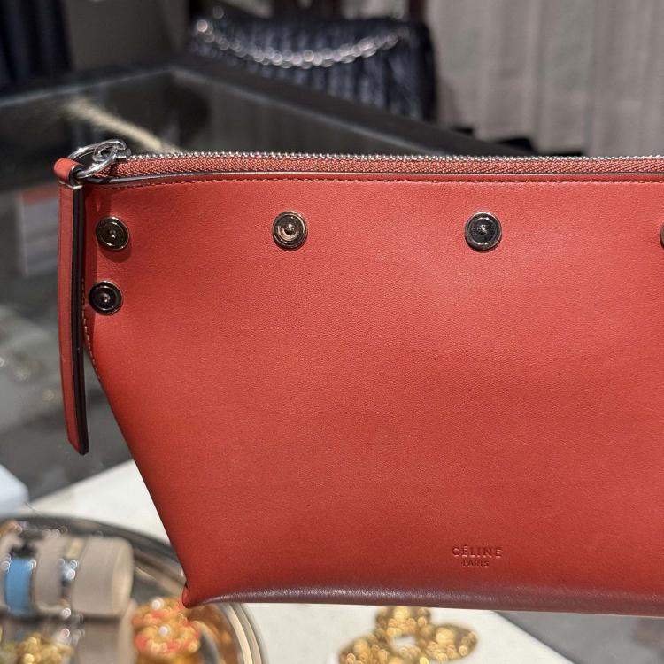 مملوكة مسبقًا حقيبة كلتش سيلين سيلور جلد العجل