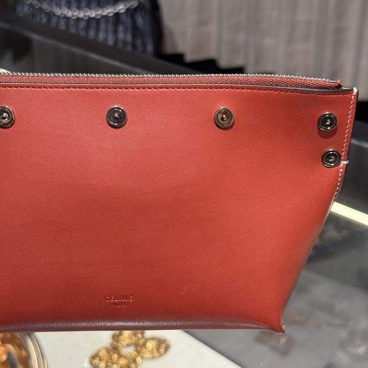 مملوكة مسبقًا حقيبة كلتش سيلين سيلور جلد العجل