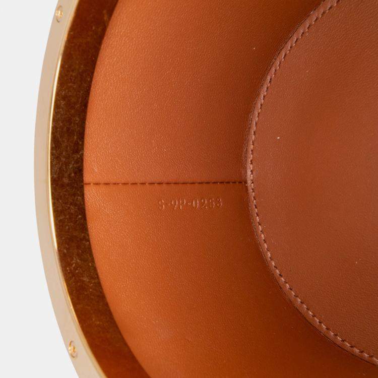 Pre Owned Celine Brown Triomphe Coated Canvas Triomphe Nina Minaudiere Bag