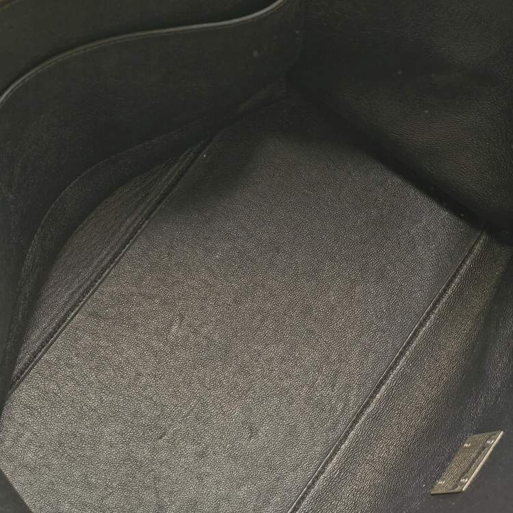 Pre Owned Celine Orange Leather and Suede Medium Trapeze Top Handle Bag