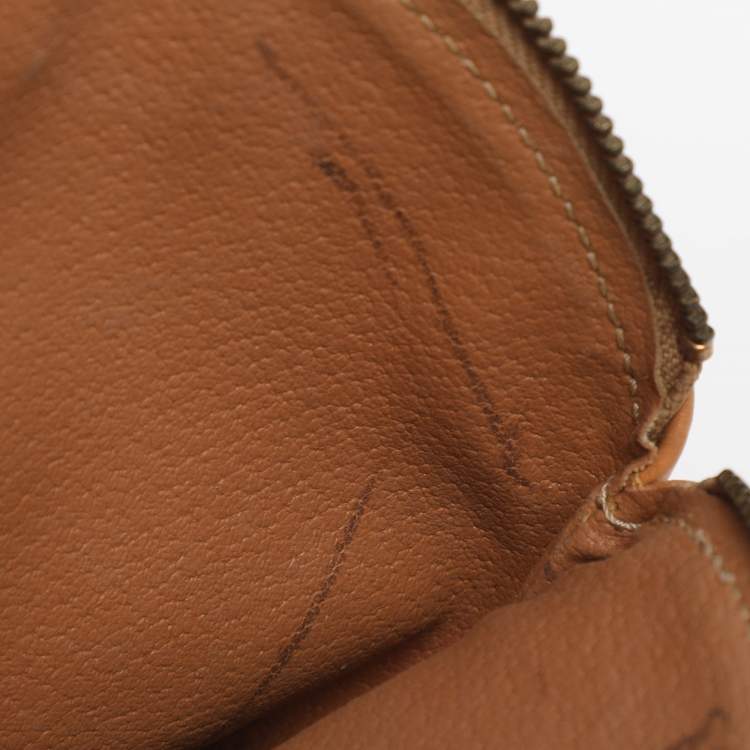 Pre Owned Celine Beige Macadam Canvas Pouch Clutch