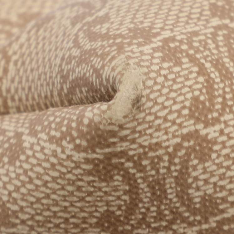 Pre Owned Celine Beige Macadam Canvas Pouch Clutch