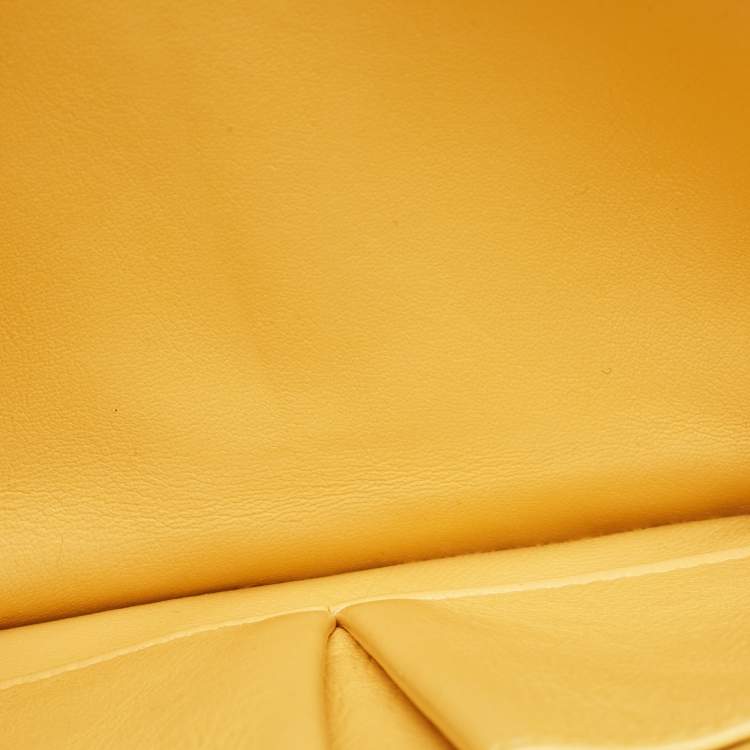 Pre Owned Celine Yellow Python Medium Box Shoulder Bag