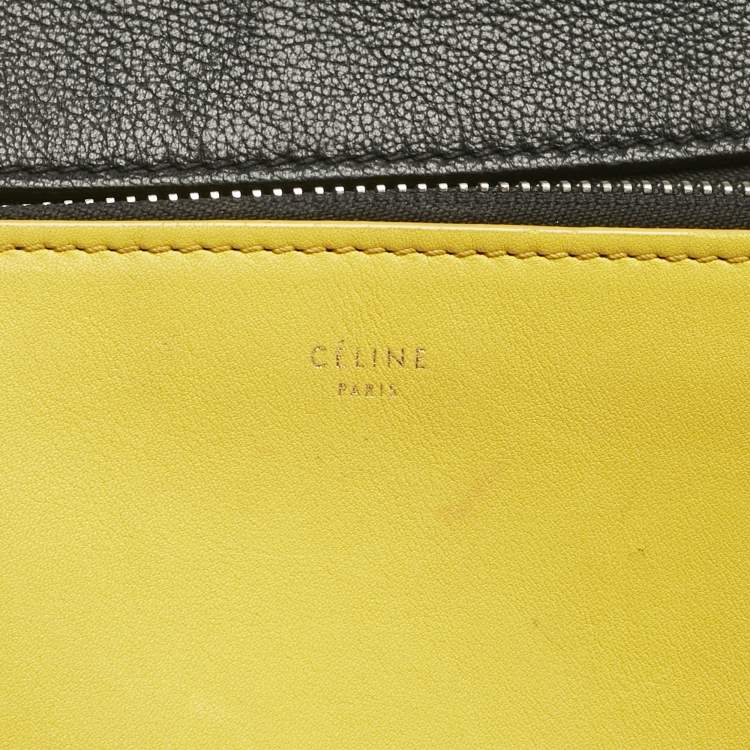 Pre Owned Celine Tricolor Leather Small Edge Top Handle Bag