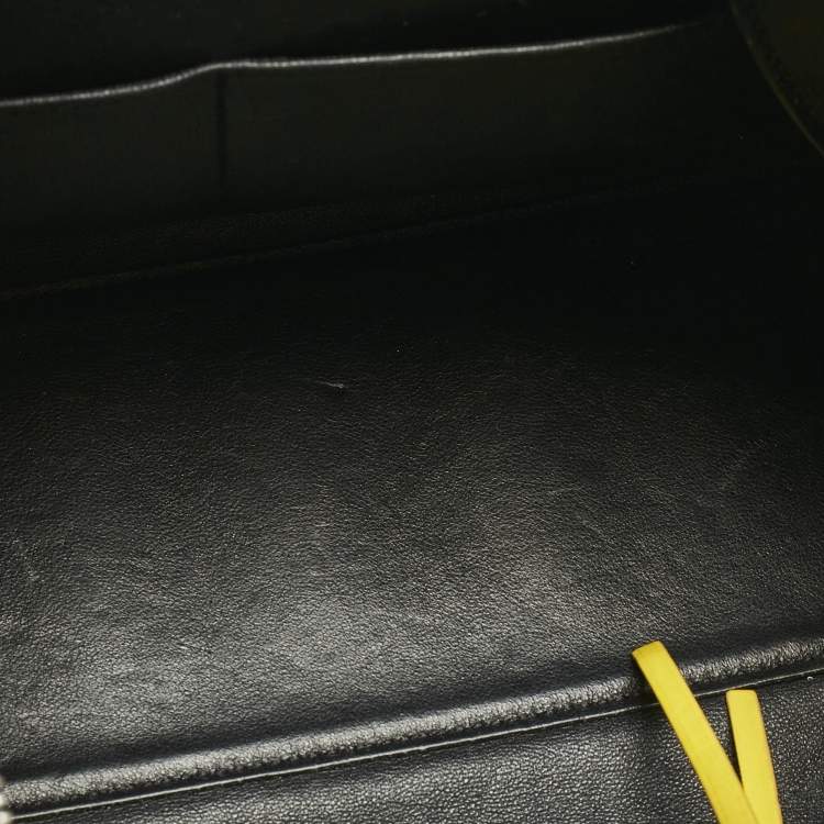 Pre Owned Celine Tricolor Leather Small Edge Top Handle Bag