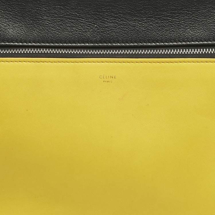 Pre Owned Celine Tricolor Leather Small Edge Top Handle Bag