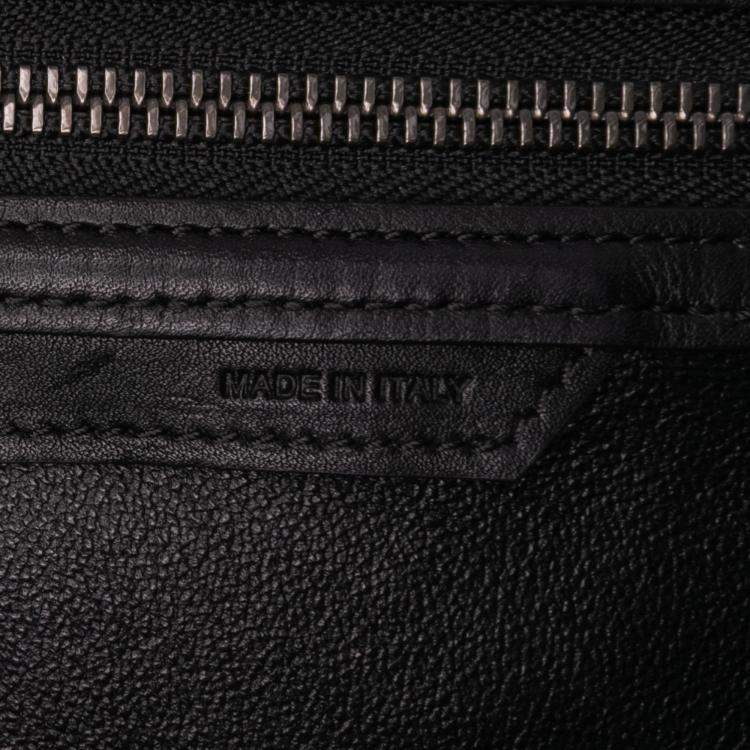 Pre Owned Celine Blue Micro Tricolor Leather Luggage Tote