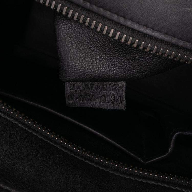 Pre Owned Celine Blue Micro Tricolor Leather Luggage Tote