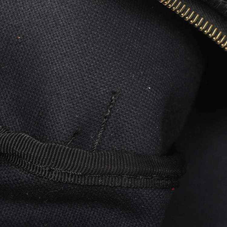 مملوكة مسبقًا حقيبة سفر سيلين كانفاس جلدي و ماكادام بني/أسود