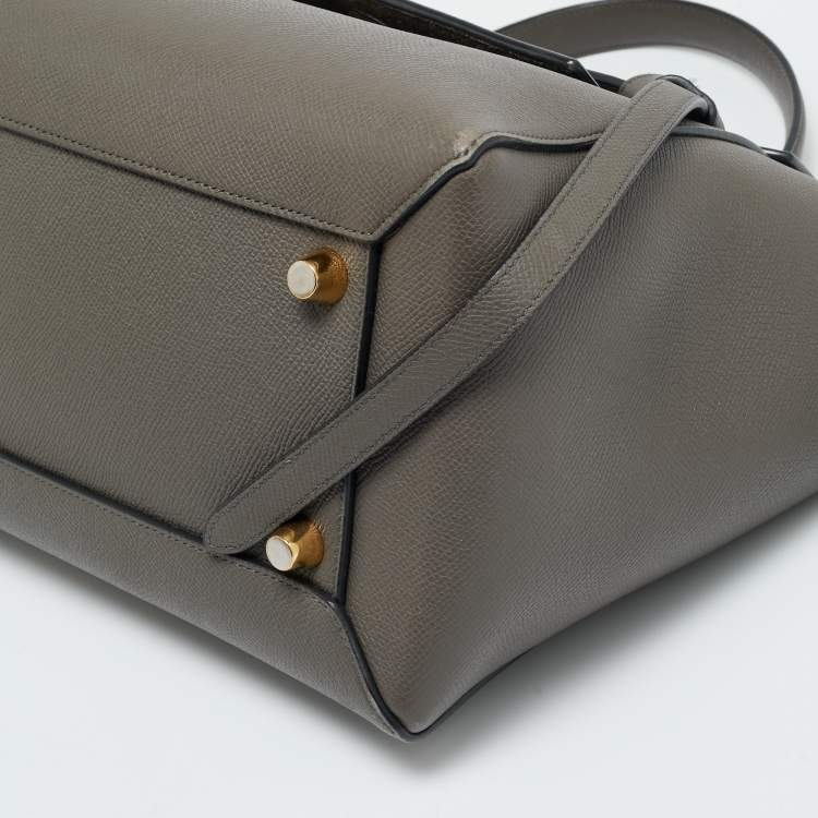مملوكة مسبقًا Celine Grey Leather Mini Belt Top Handle Bag