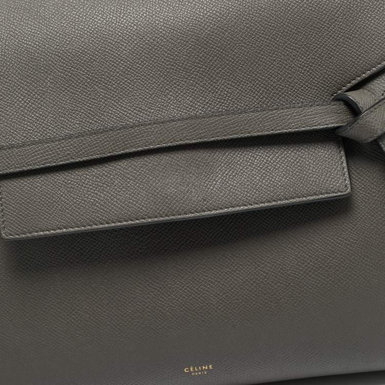 مملوكة مسبقًا Celine Grey Leather Mini Belt Top Handle Bag