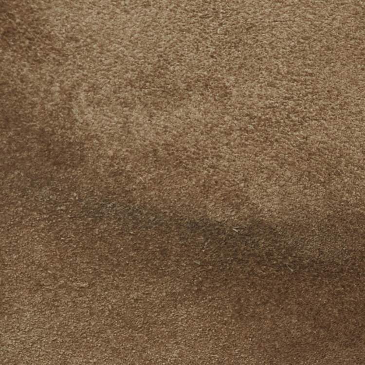 Pre Owned Celine Taupe Grey/Brown Leather and Suede Medium Trapeze Top Handle Bag