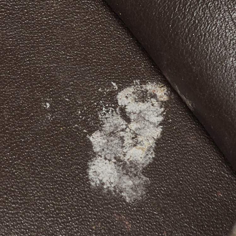 Pre Owned Celine Taupe Grey/Brown Leather and Suede Medium Trapeze Top Handle Bag