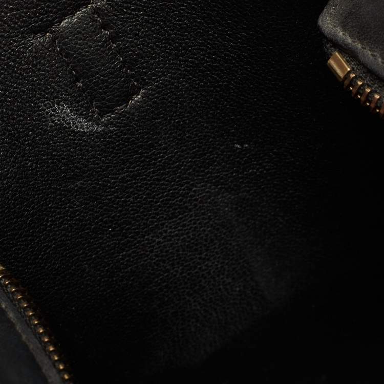 Pre Owned Celine Black Leather Nano Luggage Tote