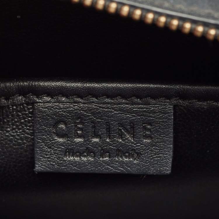 Pre Owned Celine Black Leather Nano Luggage Tote