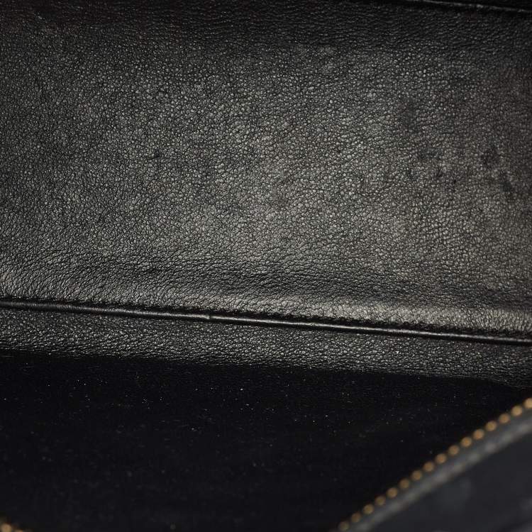 Pre Owned Celine Black Leather Nano Luggage Tote