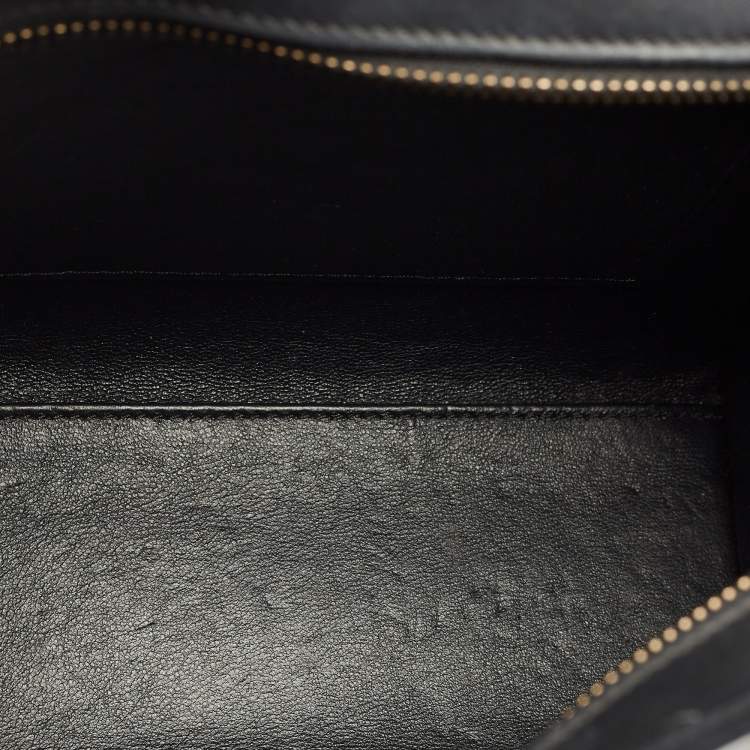 Pre Owned Celine Black Leather Nano Luggage Tote