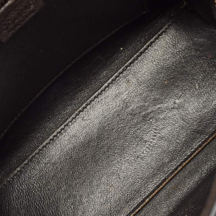 Pre Owned Celine Dark Grey Leather Nano Luggage Tote