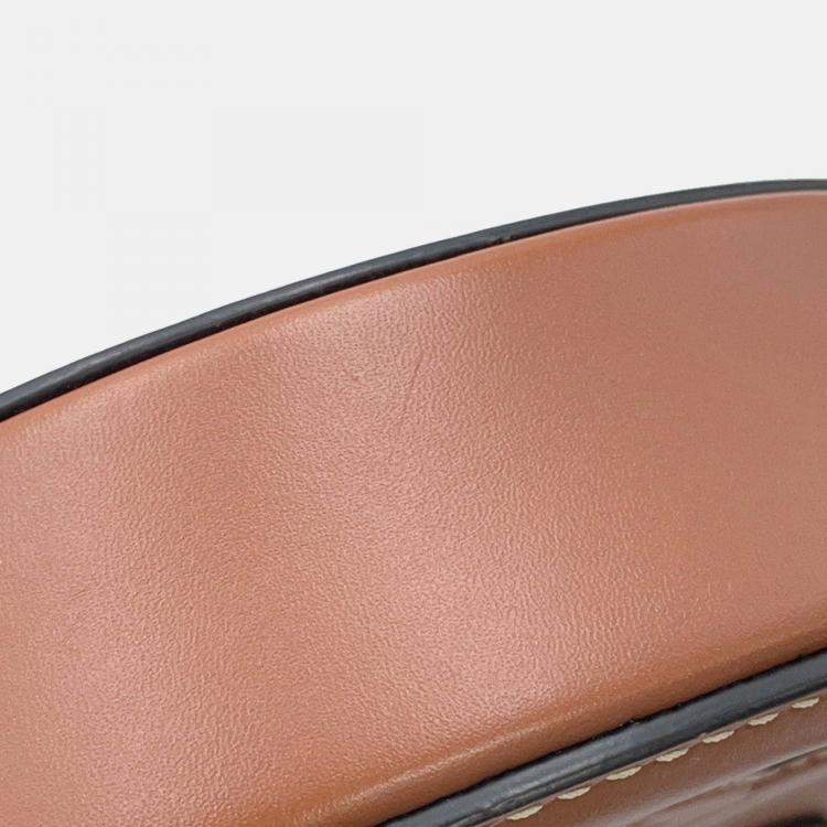 Pre Owned Celine Oval Purse Cuir Triomphe Shoulder Bag Tan Leather