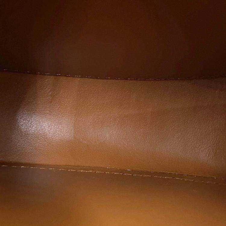 Pre Owned Celine Oval Purse Cuir Triomphe Shoulder Bag Tan Leather