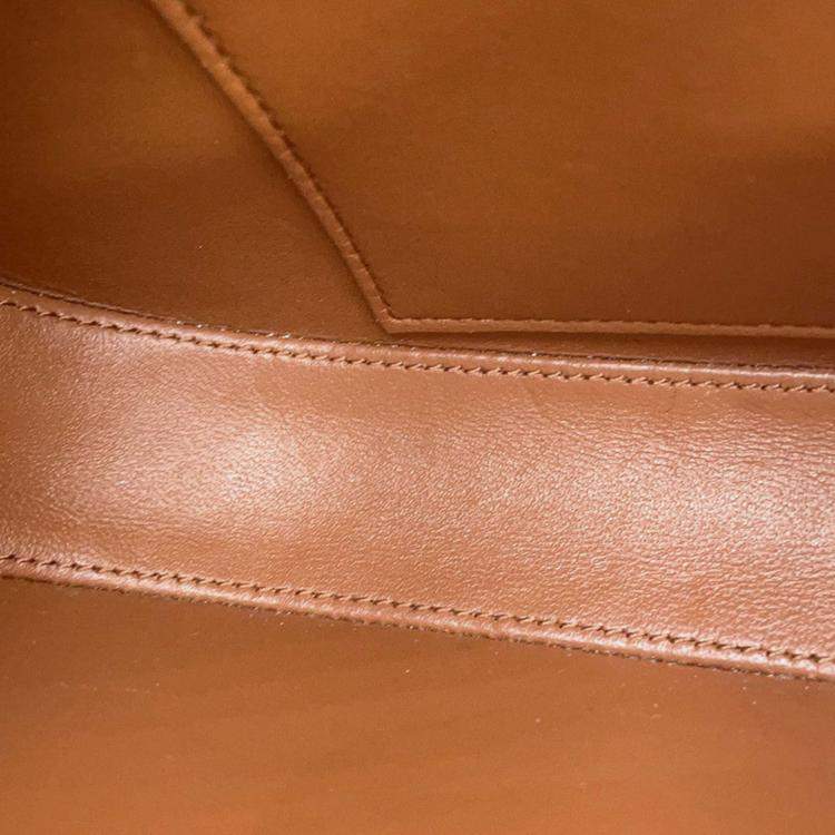 Pre Owned Celine Triomphe Tilly Leopard One-Shoulder Bag Beige Pvc Leather