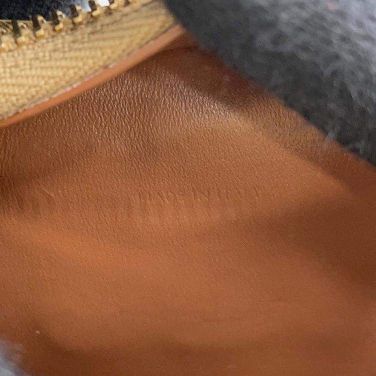 Pre Owned Celine Triomphe Tilly Leopard One-Shoulder Bag Beige Pvc Leather