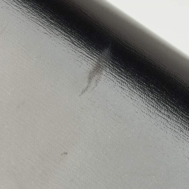 Pre Owned Celine Black Glossy Leather Teen Triomphe Shoulder Bag