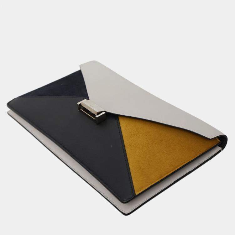 Pre Owned Mix Materials Envelope Clutch