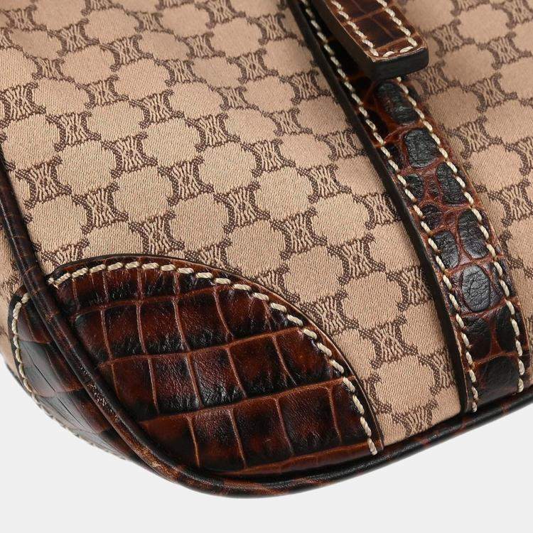 مملوكة مسبقًا Celine Brown Canvas Macadam Boogie Tote Handbag