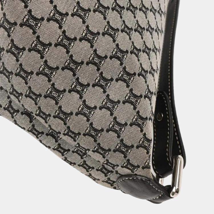 Pre Owned Celine Black Canvas Macadam Handbag