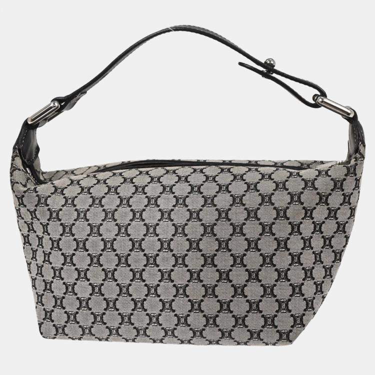 Pre Owned Celine Black Canvas Macadam Handbag