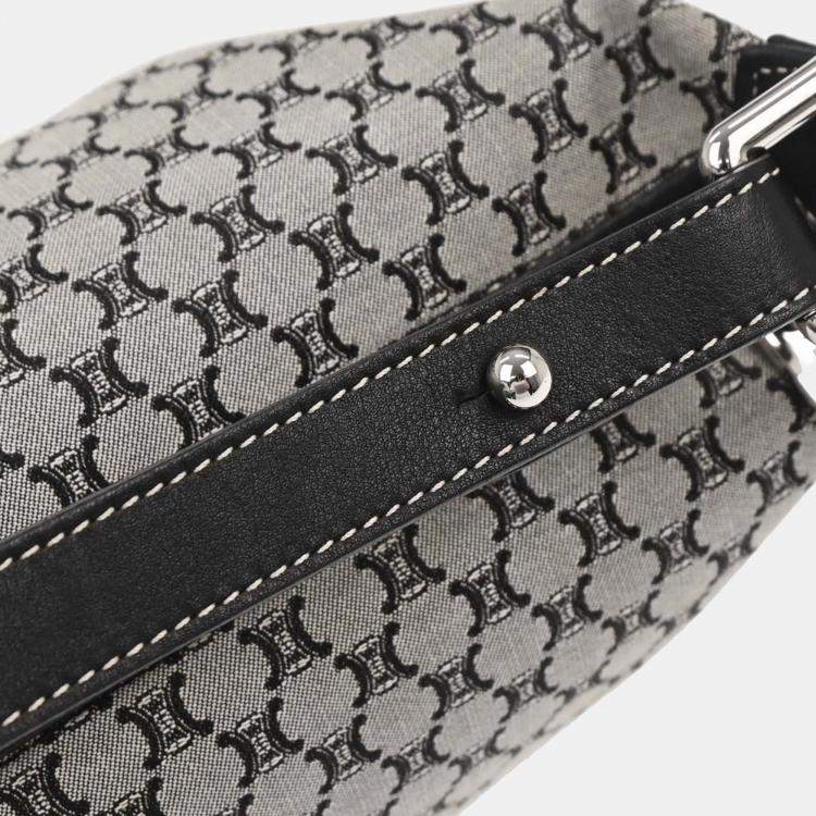 Pre Owned Celine Black Canvas Macadam Handbag