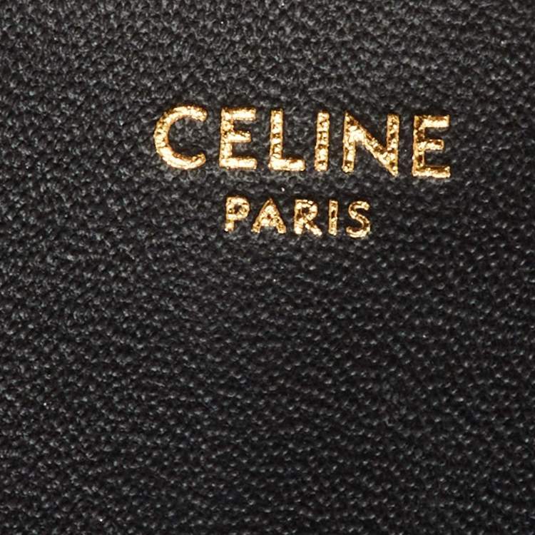 Pre Owned Celine x Christian Marclay Black Leather Zzhaa Print Small C Shoulder Bag