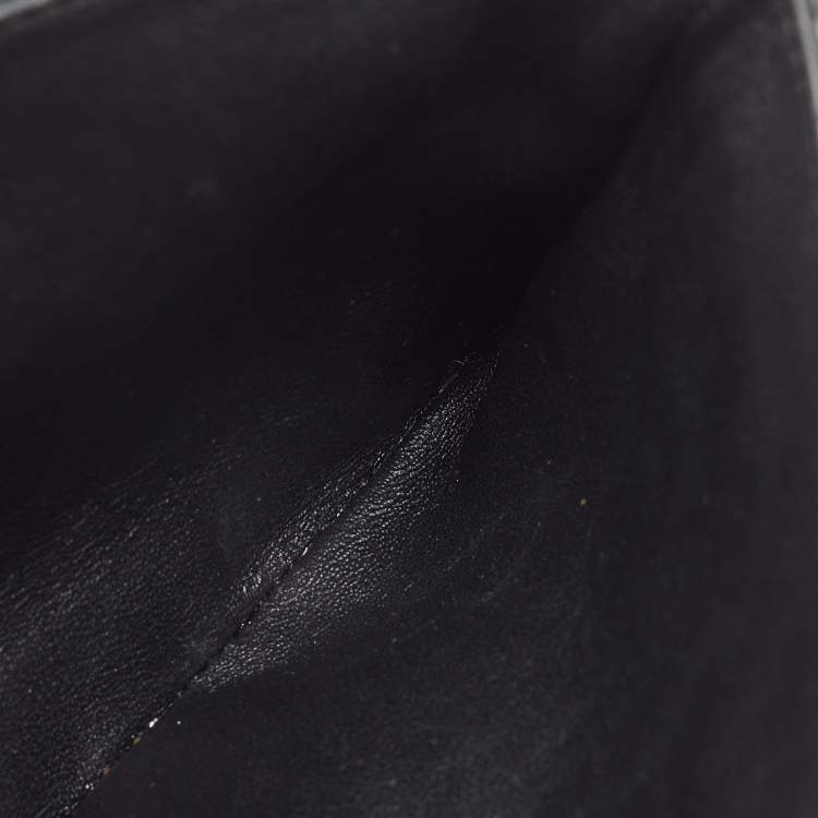 Pre Owned Celine x Christian Marclay Black Leather Zzhaa Print Small C Shoulder Bag