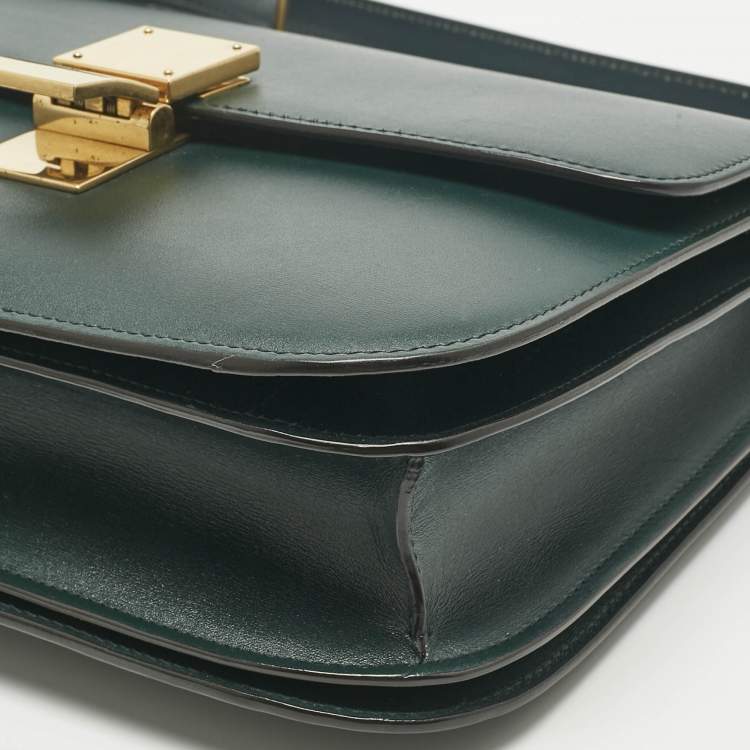 Pre Owned حقيبة كتف سيلين بوكس كلاسيك متوسطة جلد بني