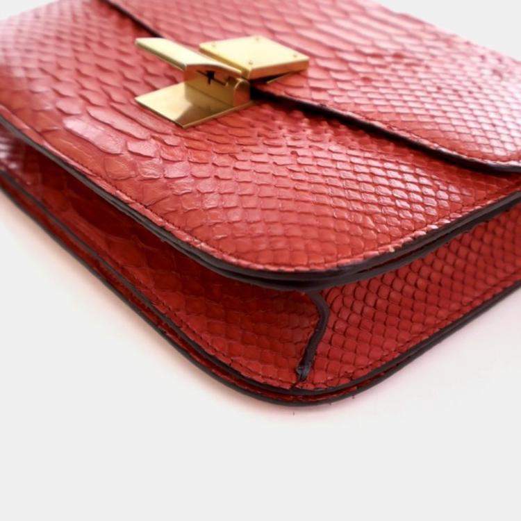 مملوكة مسبقًا Celine Medium Python Box Bag