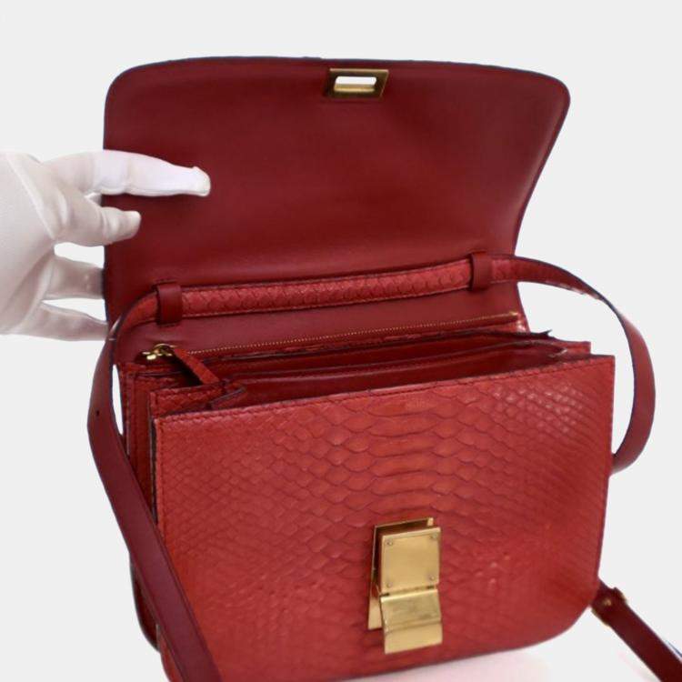 مملوكة مسبقًا Celine Medium Python Box Bag