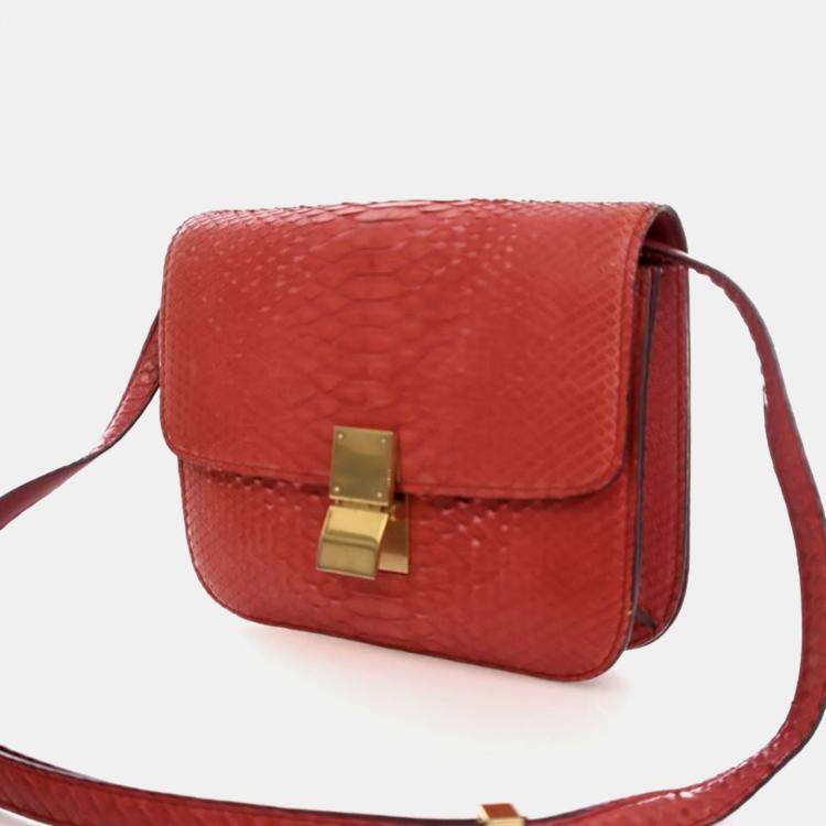 مملوكة مسبقًا Celine Medium Python Box Bag