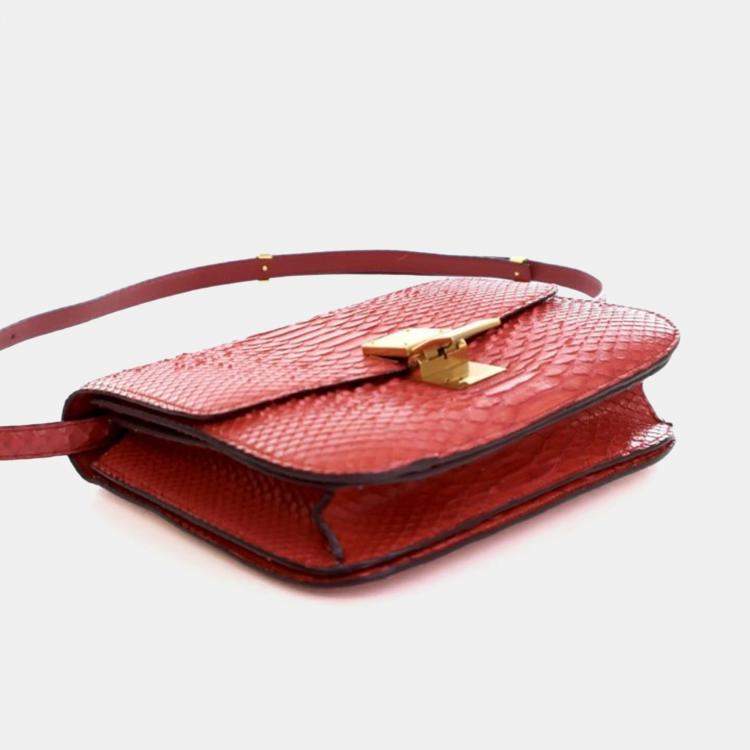 مملوكة مسبقًا Celine Medium Python Box Bag