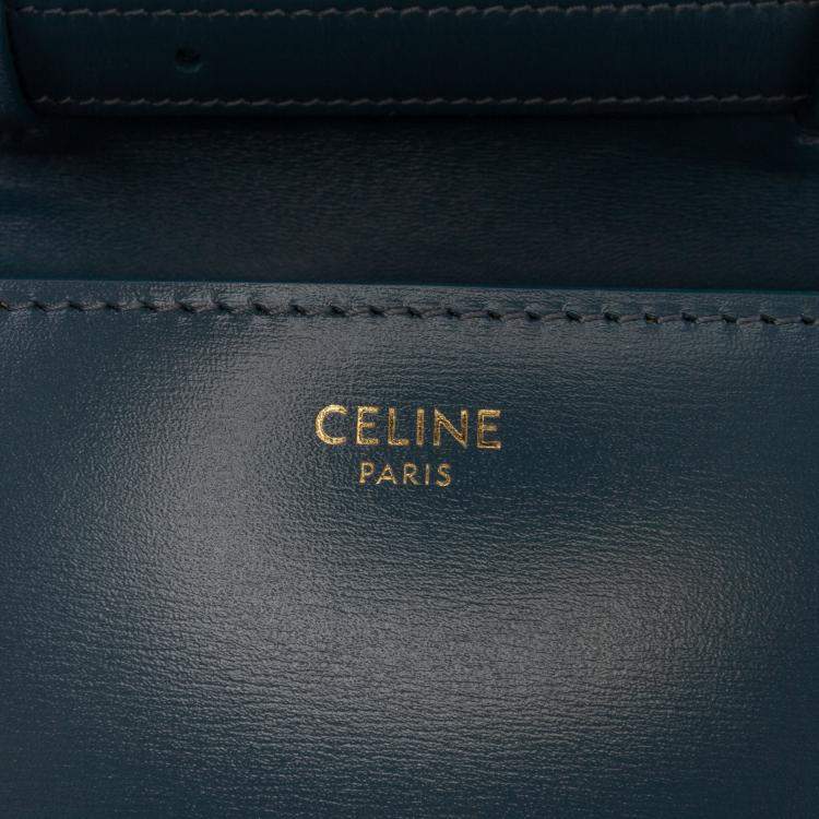 Pre Owned Celine Classic Box Small Calfskin Leather Shoulder Bag