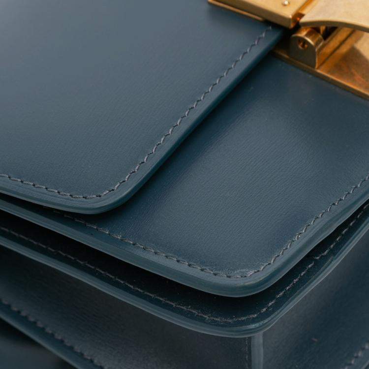 Pre Owned Celine Classic Box Small Calfskin Leather Shoulder Bag