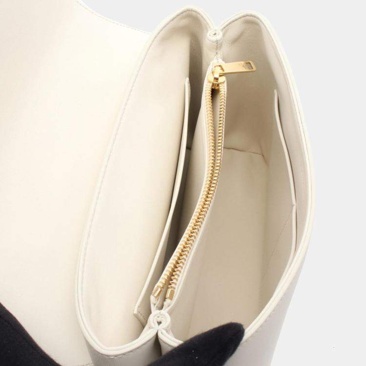 Pre Owned Celine Medium Nino White Leather Handbag