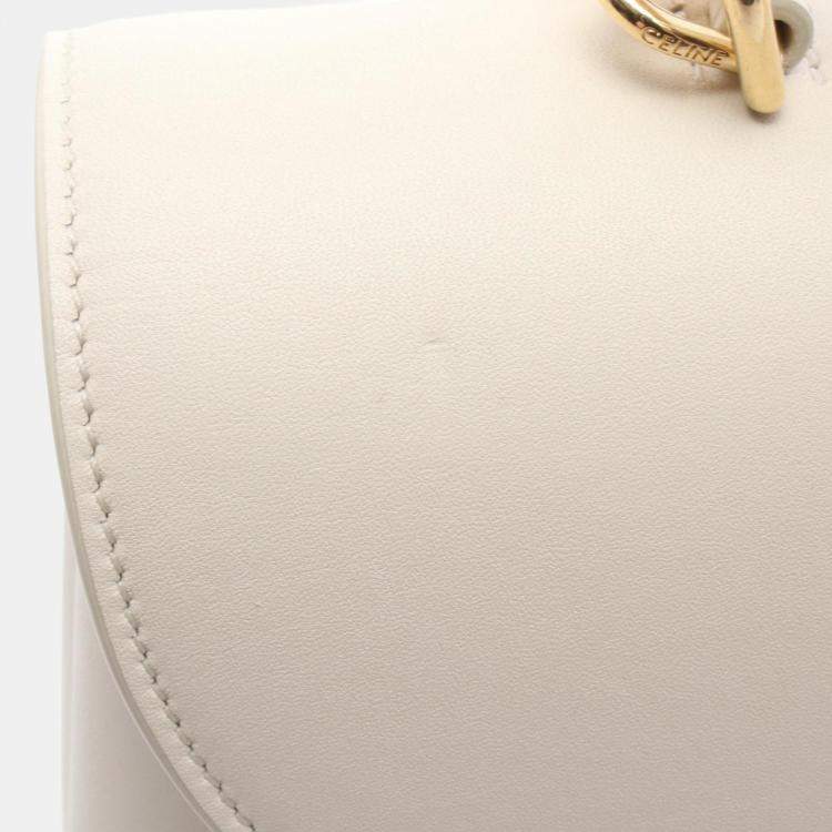 Pre Owned Celine Medium Nino White Leather Handbag